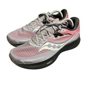 Saucony Ride 15 Running Shoes Mens Size 11 Grey Red S20729-22 PWRRUN FORMFIT